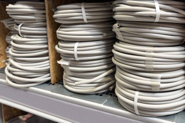 Sheathed installation cable coils